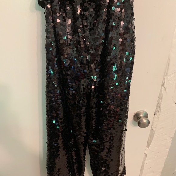 Julia Allert Occasion Black sequins trousers size Large - Picture 15 of 16